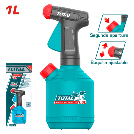 ROCIADOR 1L BOQUILLA AJUSTABLE Y ENTRADA DOBLE.