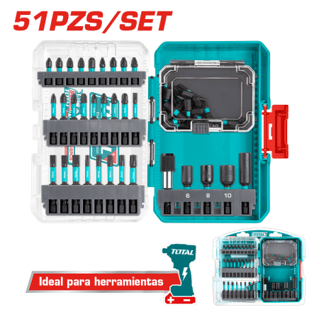 SET DE PUNTAS PARA DESTORNILLADOR DE IMPACTO 51PZS INDUSTRIAL