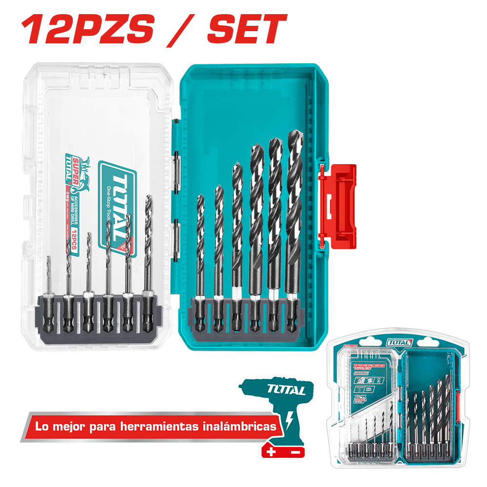 SET DE BROCAS HSS PARA TALADRO 12PCS INDUSTRIAL