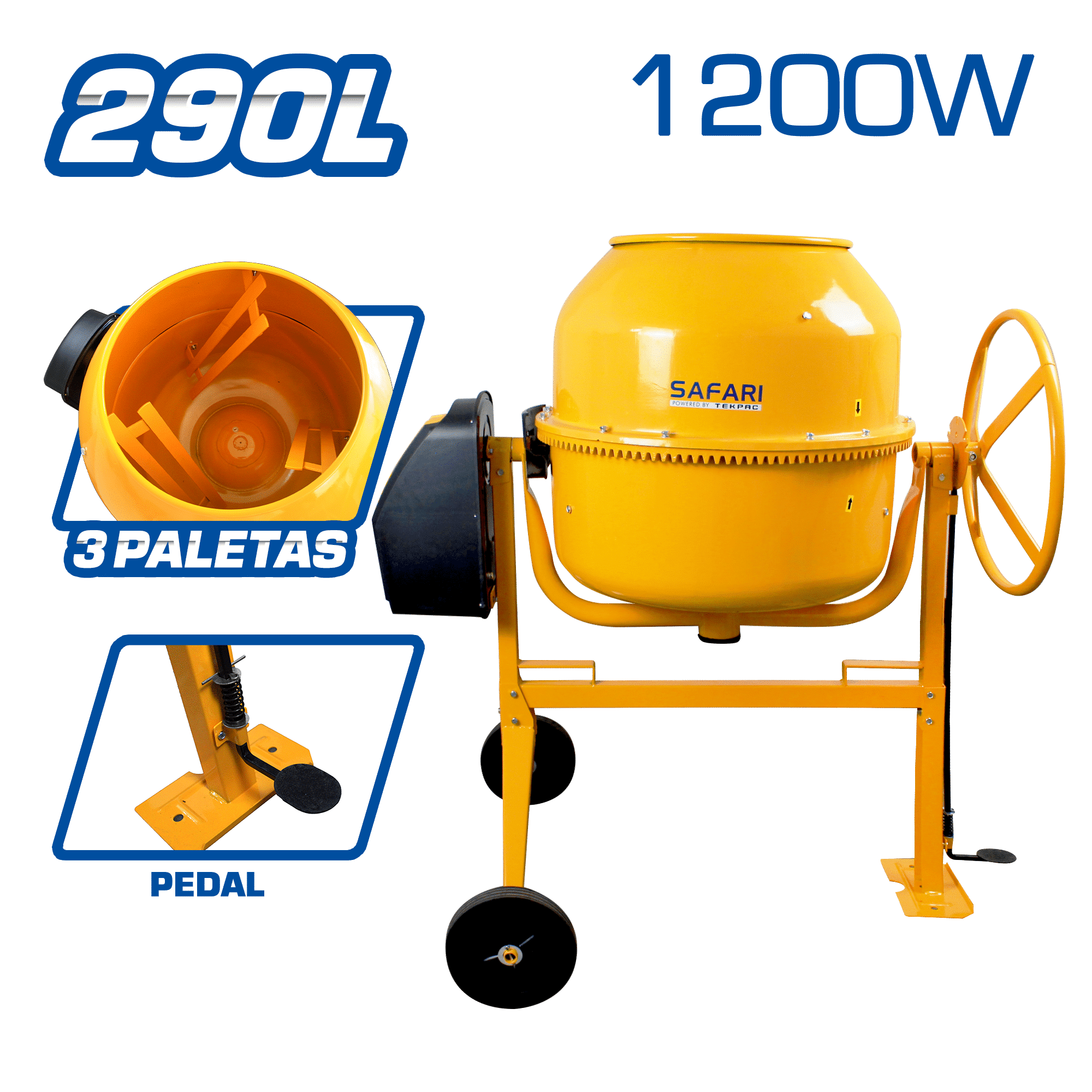 MEZCLADOR DE CONCRETO MAX 290L TRABAJO: 260L 1200W