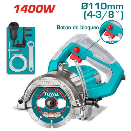CORTADOR DE MARMOL 1400W 13000RPM 110X20MM CORTE 34MM INDUSTRIAL