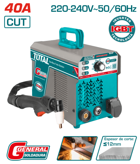 CORTADORA DE PLASMA 15-40A C:12MM CICLO 40% 0.45-.50MPA