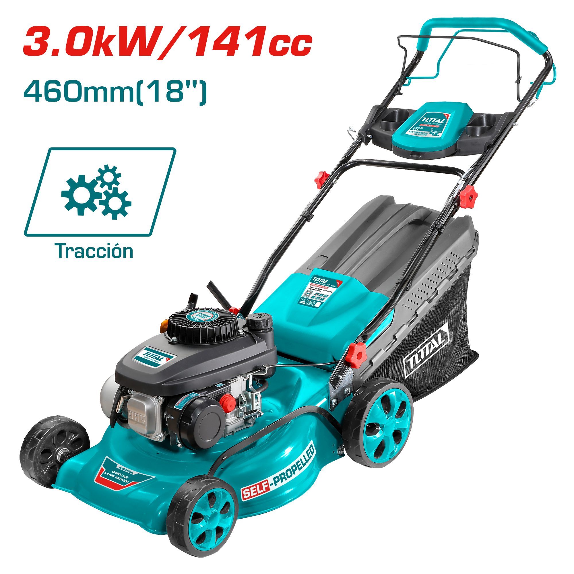 CORTA CESPED 141CC 4-TIEMPOS 4.0HP 2600RPM 460MM(18'') INDUSTRIAL