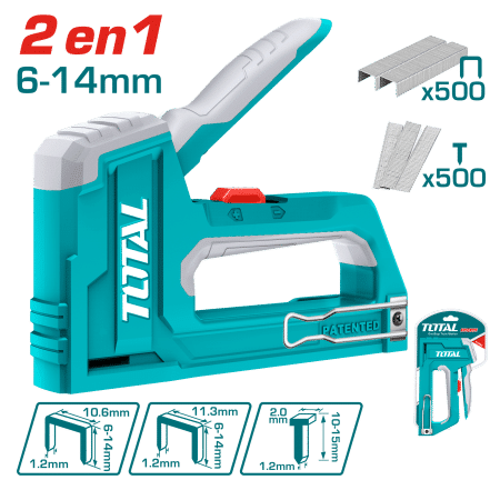 ENGRAPADORA 2 EN 1 AJUSTABLE 6-14MM + GRAPAS INDUSTRIAL
