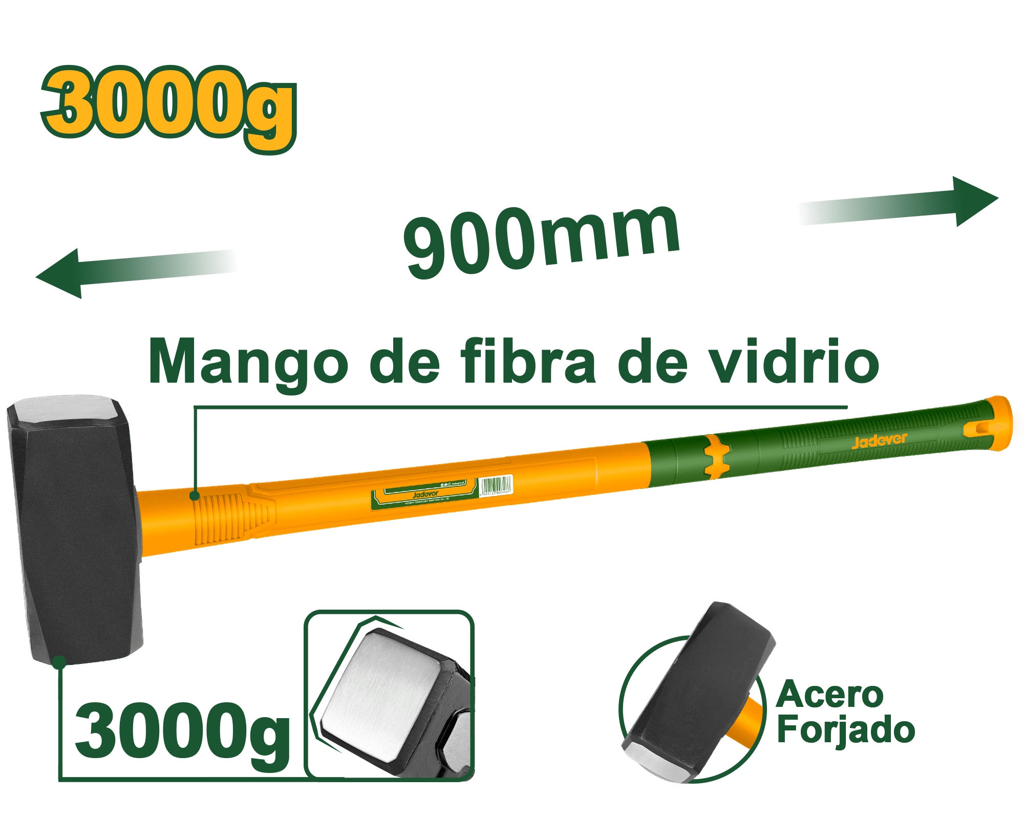 COMBA FORJADA 3000G 45-ACERO AL CARBON + FIBRA DE VIDRIO