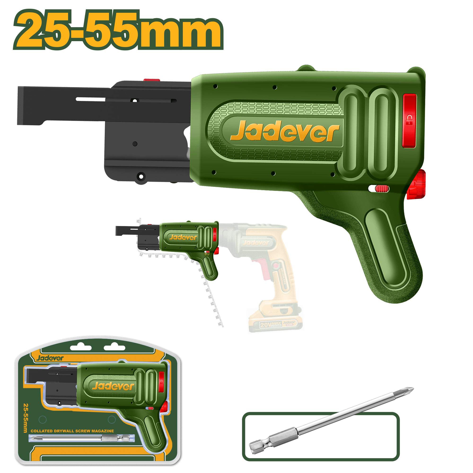 MEDIDOR DE PROFUNDIDAD P/DRYWALL HEX 1/4" 25-55MM