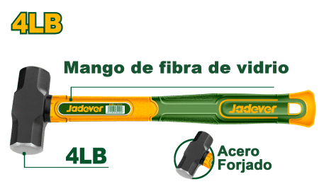 MARTILLO FORJADO 4LB MANGO DE FIBRA