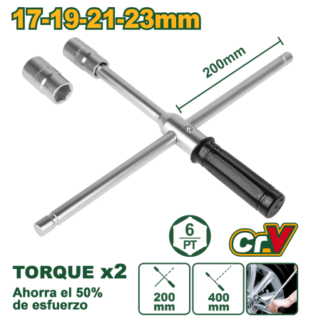 LLAVE CRUZ RAPIDA PARA RIN 16" 17-19-21-23MM