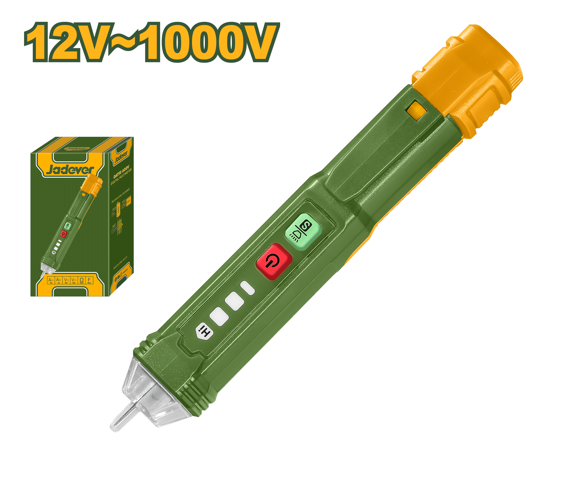 DETECTOR DE VOLTAJE AC LED ALTA:12-1000V BAJA:48-1000V