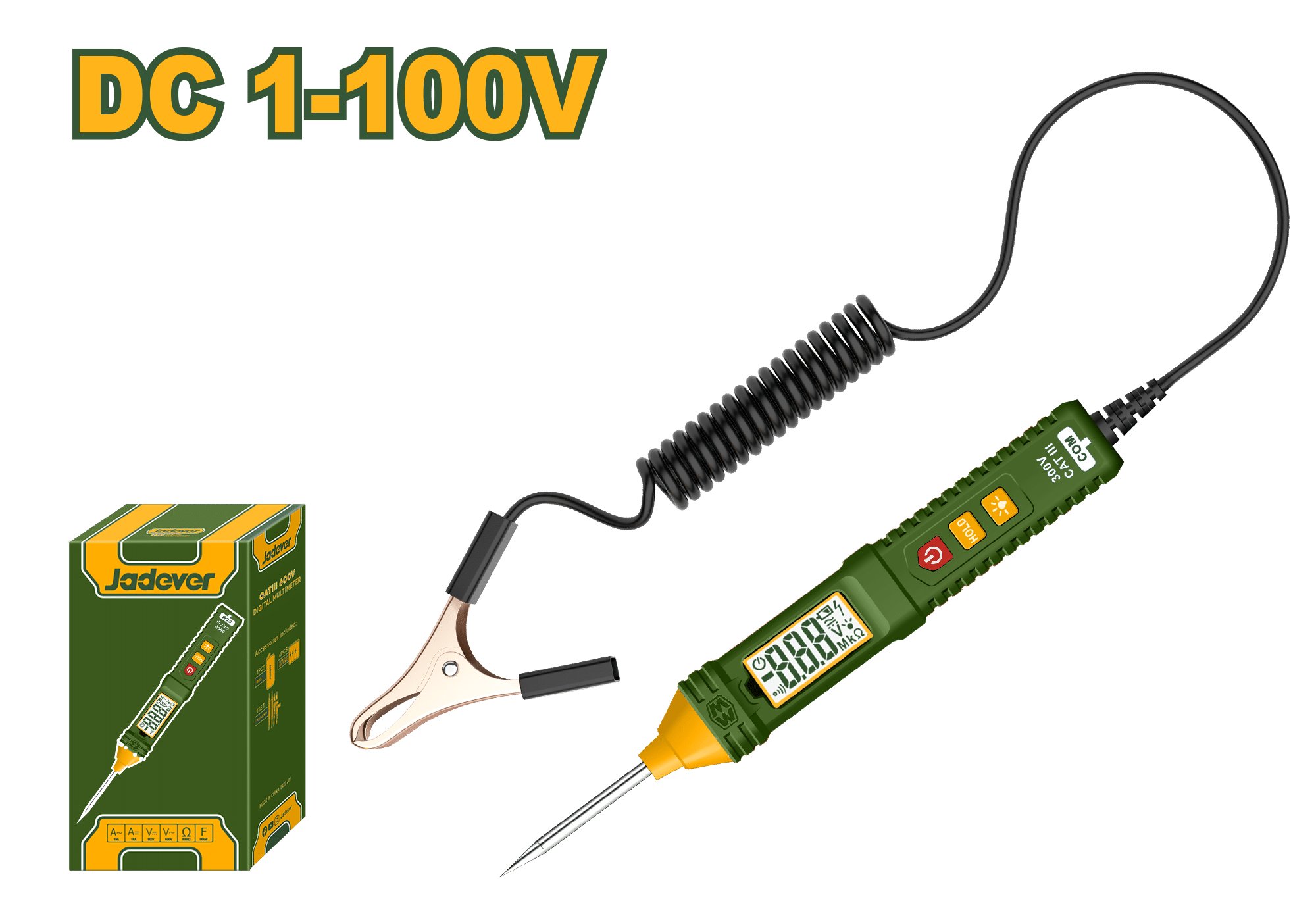 PROBADOR DE CIRCUITO AUTOMOTRIZ DC 1-100V MAX: 2700MM