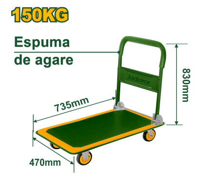 CARRETILLA DE MANO DE PLATAFORMA PLEGABLE MAX: 150KG