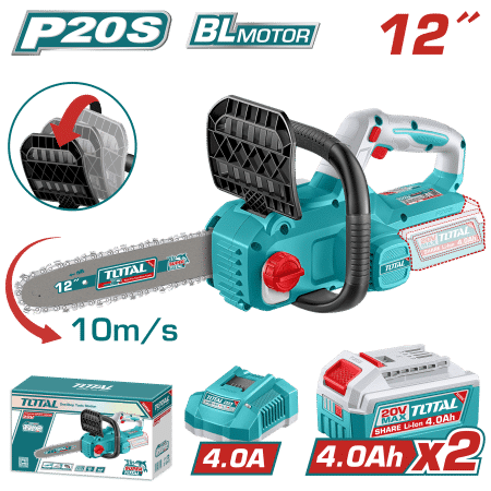 SIERRA DE CADENA BL 20V 12'' 30CM 10M/S 2X4.0AH INDUSTRIAL