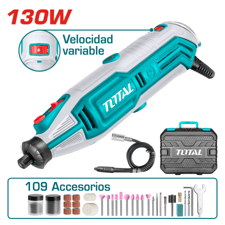 RECTIFICADOR 130W 35000RPM + 110 ACCESORIOS INC/EJE FLEXIBLE Y MALETIN BMC