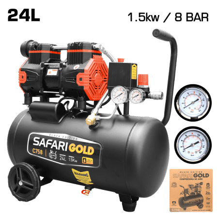 COMPRESORA DE AIRE BLACK 24L 230V 50HZ 8BAR