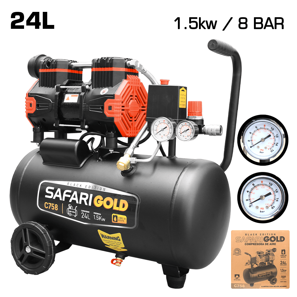 COMPRESORA DE AIRE BLACK 24L 230V 50HZ 8BAR