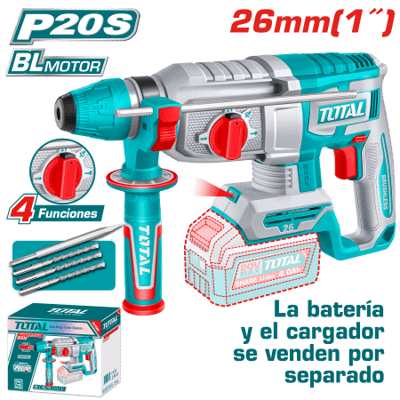 ROTOMARTILLO SDS+ 26MM 20V BL 2.5J 0-50000BPM 4FUN +ACC INDUSTRIAL