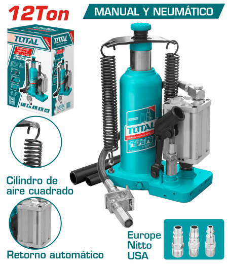 GATA BOTELLA NEUMATICA 12TON ALTURA MAX 505MM INDUSTRIAL