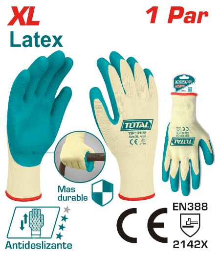 GUANTES DE TRABAJO LATEX XL (CARGA PESADA) CE