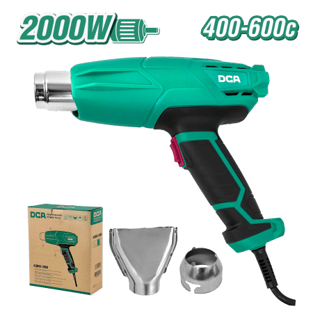 PISTOLA DE CALOR 2000W 2NIVELES 400/600C 150/240L/MIN