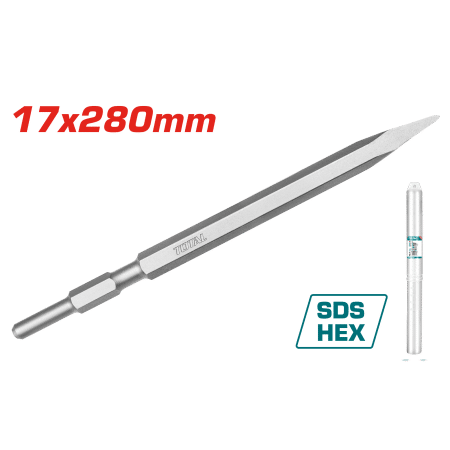 CINCEL HEX 17X280MM PUNTA