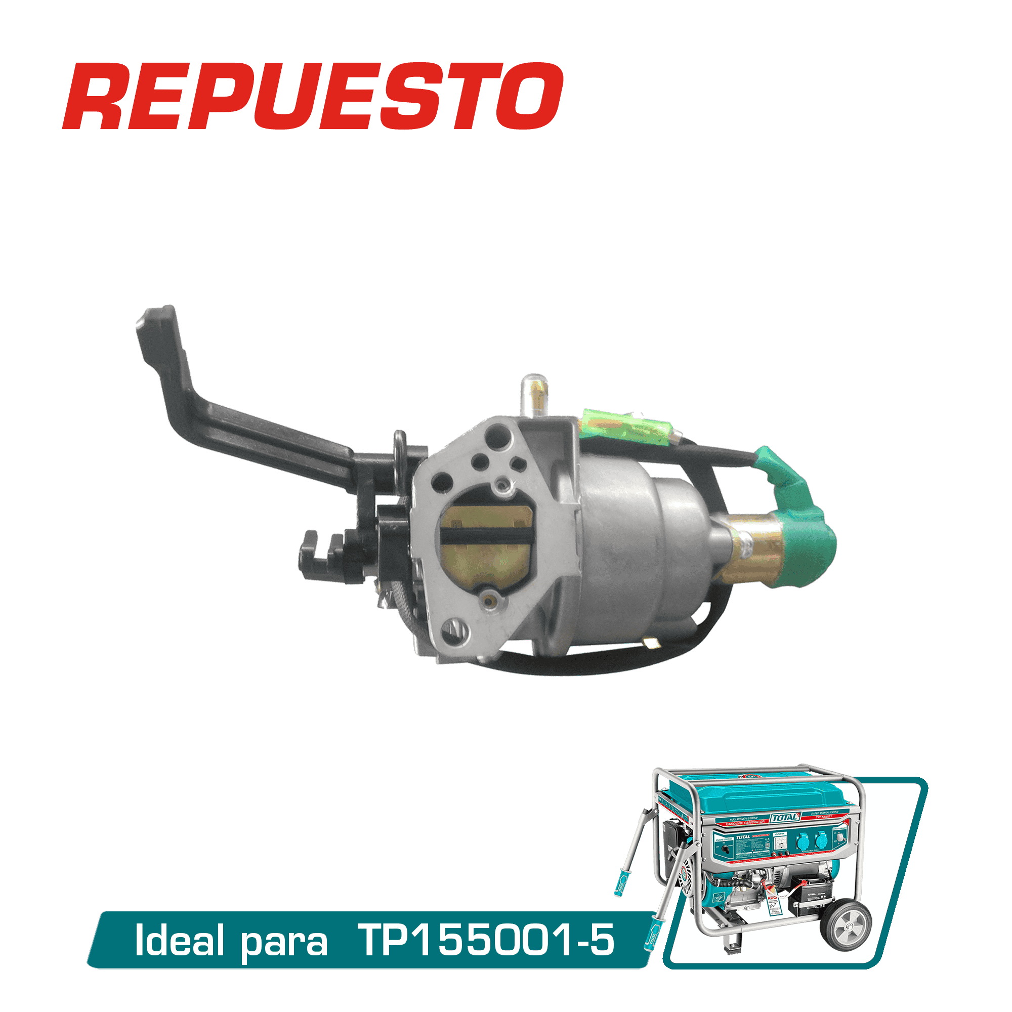 CARBURADOR DE GENERADOR PARA TP155001-5