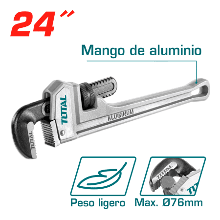 LLAVE STILLSON 24'' MAX:50MM MANGO ALUMINIO INDUSTRIAL