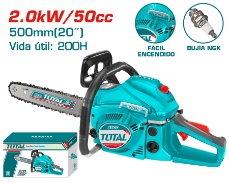 MOTOSIERRA 50CC 2.0KW ESPADA: 20''(500MM) GASOLINERO