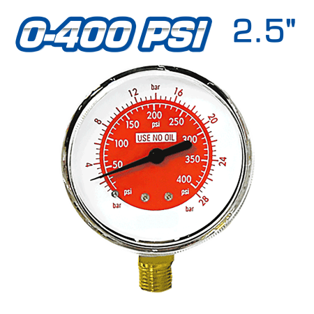 MANOMETRO DE ACETILENO 67MM 0-400PSI