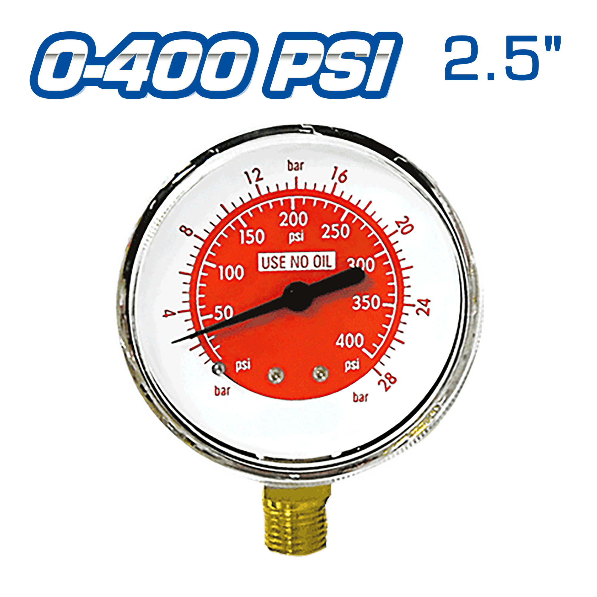 MANOMETRO DE ACETILENO 67MM 0-400PSI