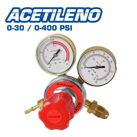 REGULADOR ACETILENO P/OXICORTE 0-30 / 0-400PSI T/AMERICANO