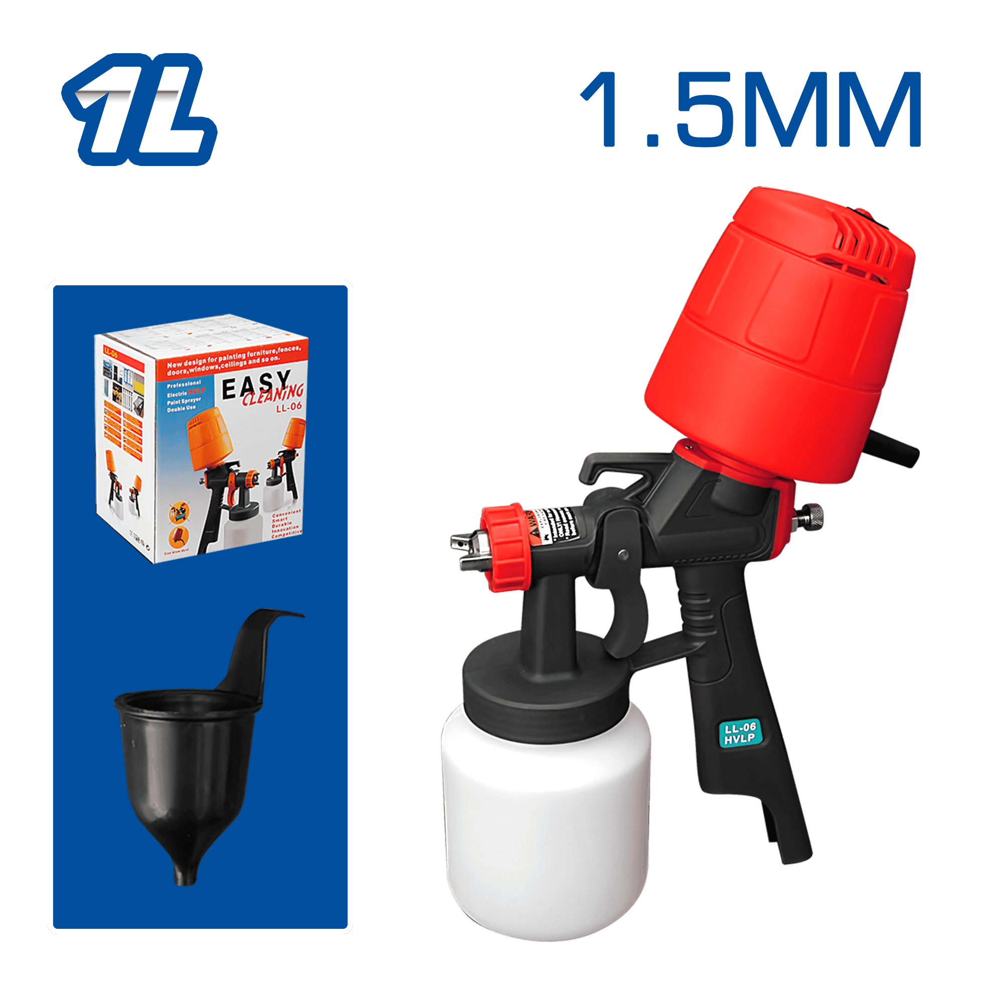 PISTOLA P/PINTAR ELECTRICA 1L 1.5MM 450W MAX: 400ML/MIN