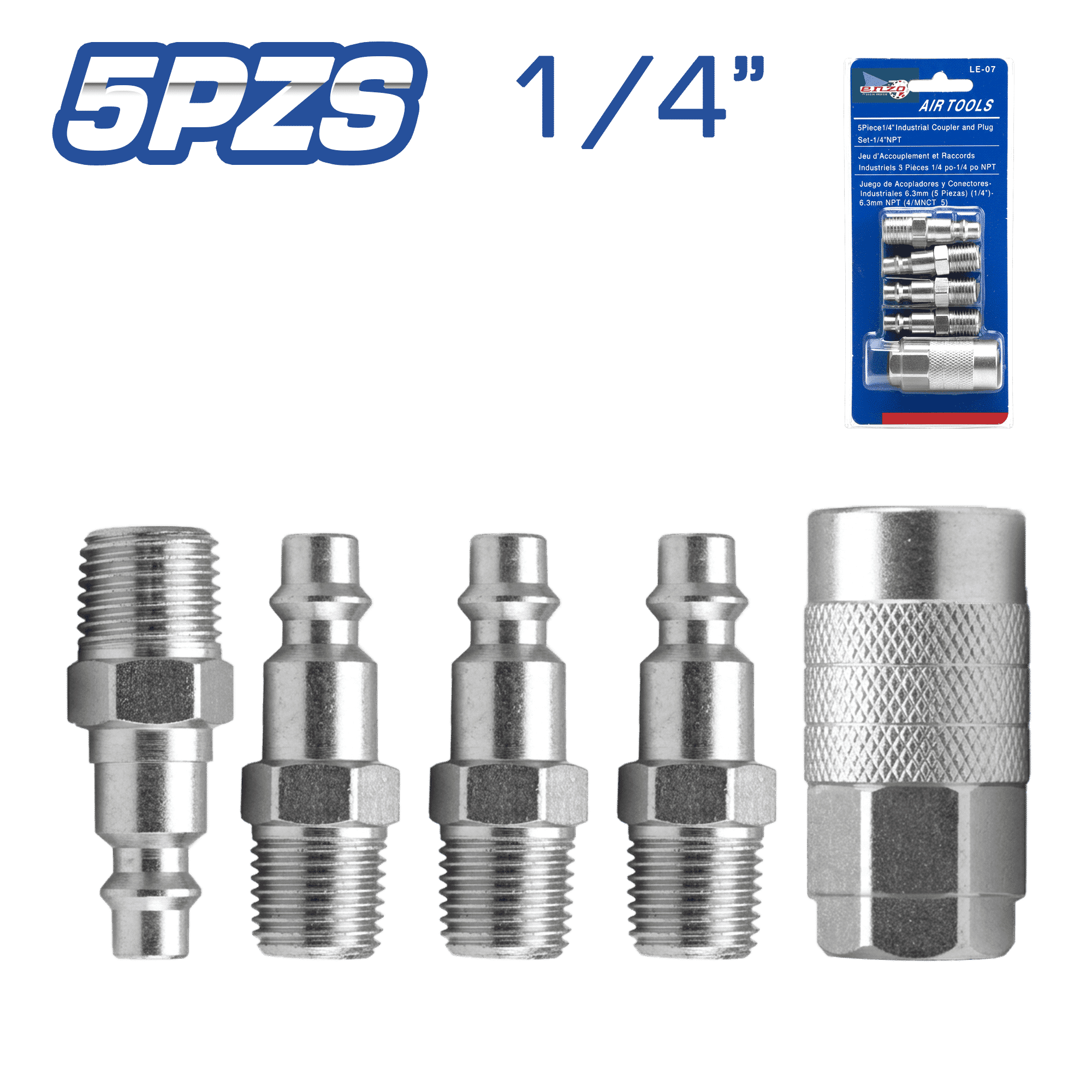 KIT DE ACOPLES/CONECTOR 1/4 - 5PZS