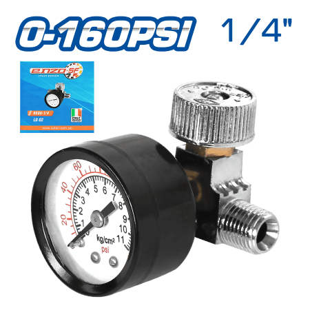 REGULADOR C/MANOMETRO 0-160PSI 1/4PULG
