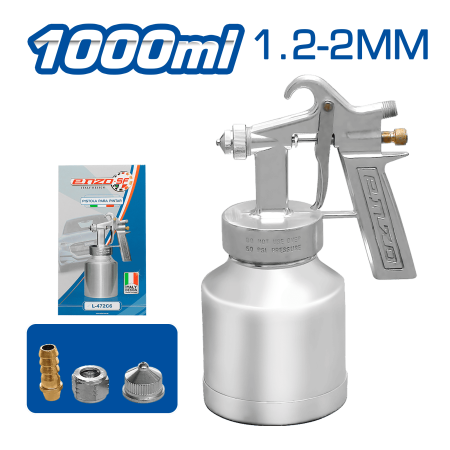 PISTOLA BAJA PRESION 1L 1.2-2MM CROMADA