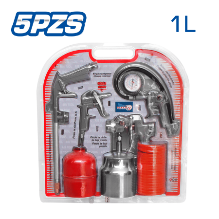 KIT DE PISTOLAS PINTURA/PULVERIZADO 5PZS