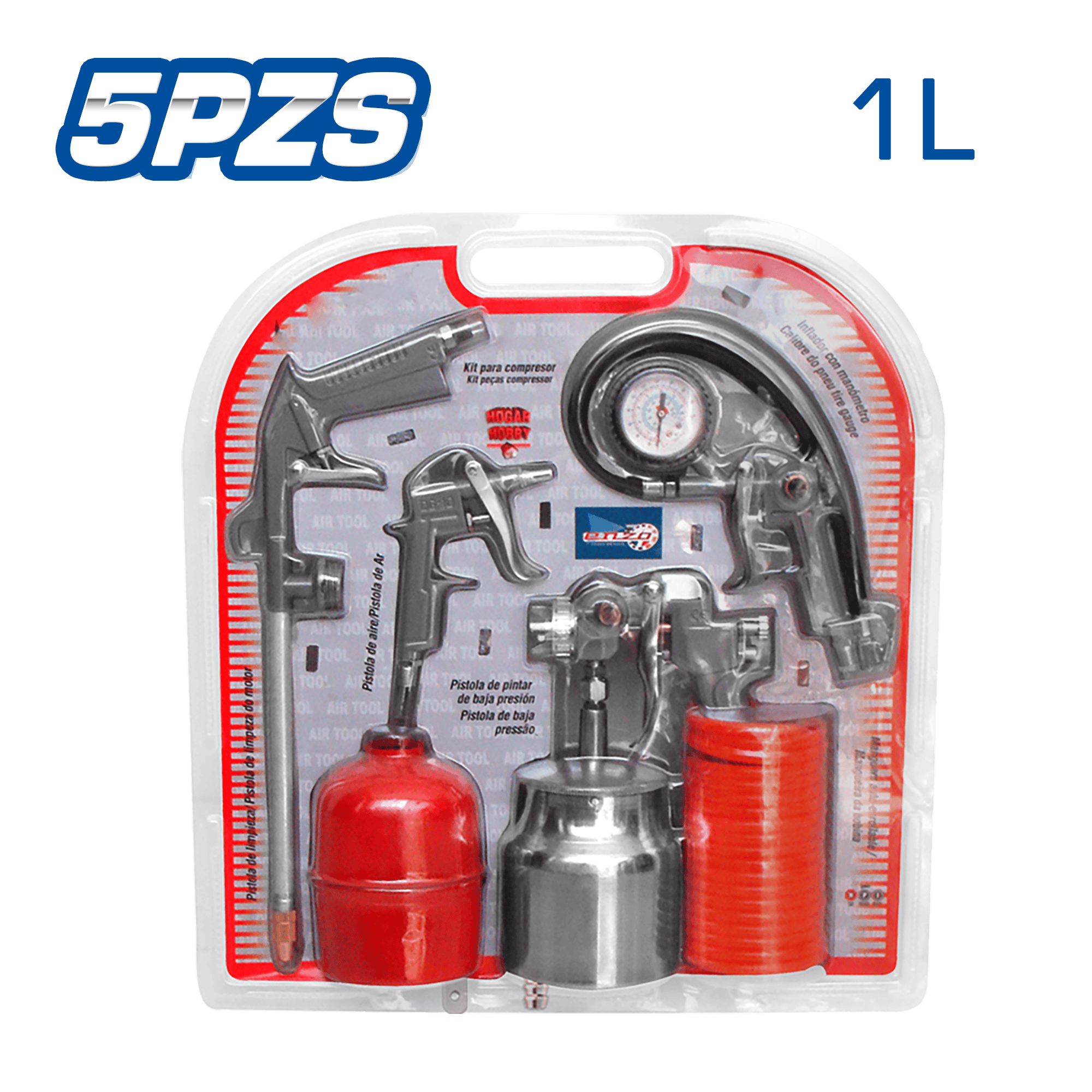 KIT DE PISTOLAS PINTURA/PULVERIZADO 5PZS