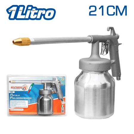 PULVERIZADORA 21CM 1L 60PSI SILVER MATE