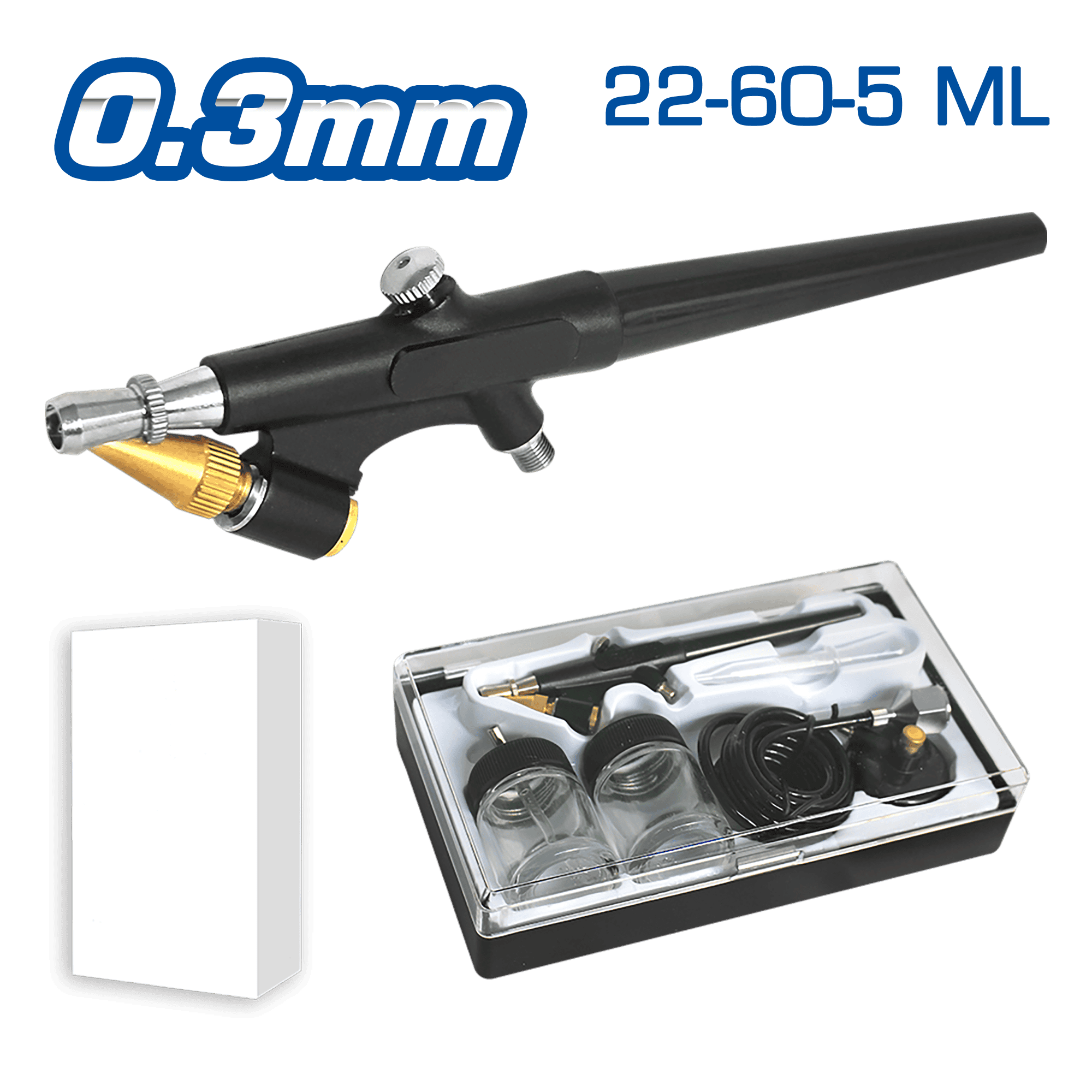 KIT DE MINI AEROGRAFO C/ACCESORIOS Y ESTUCHE