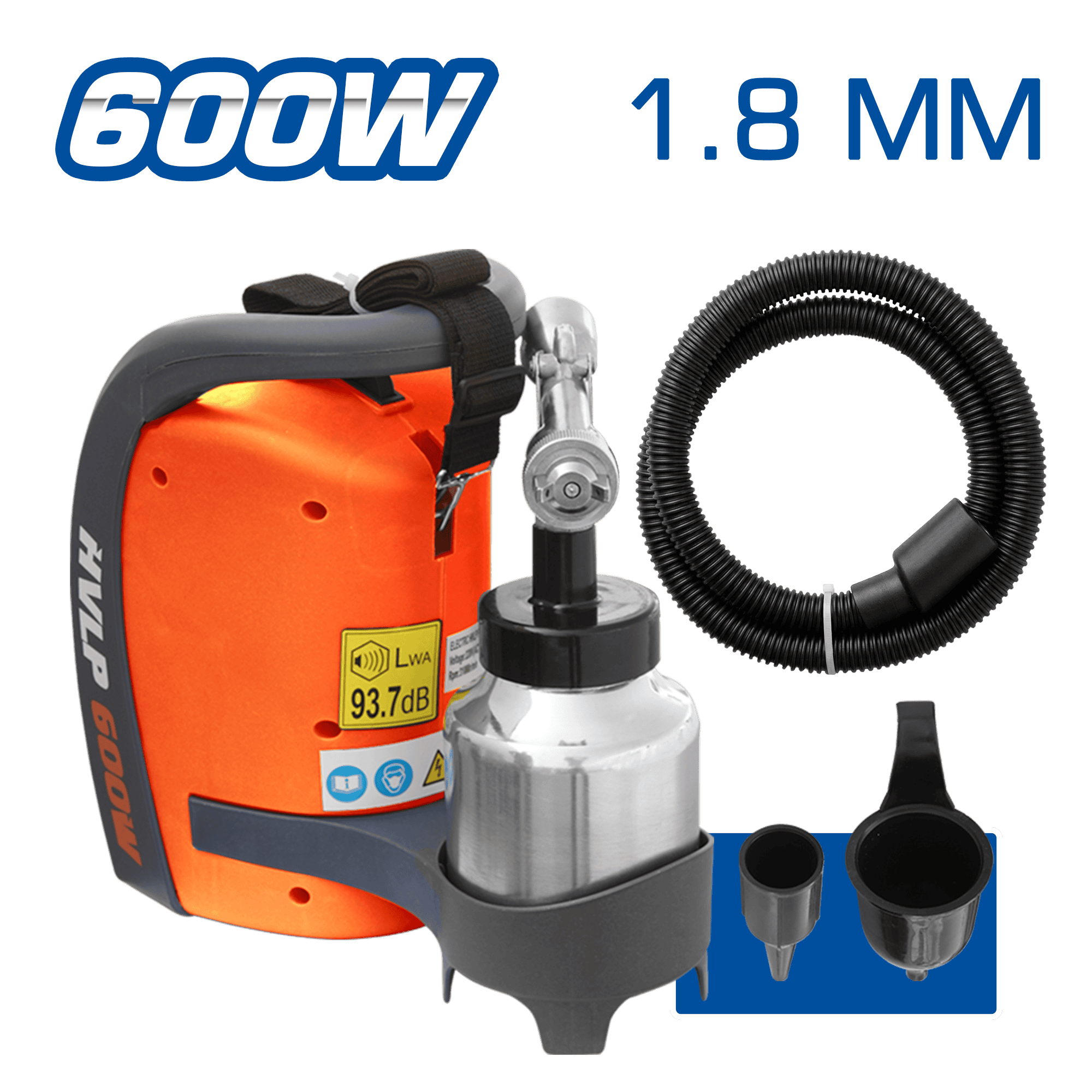 PISTOLA PARA PINTAR ELECTRICA 600W HVLP 93.7db 650ml/min