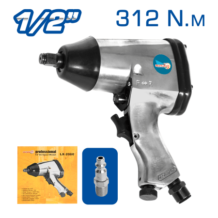 LLAVE DE IMPACTO NEUMATICA 1/2 P/TRABAJO PESADO 312N.M