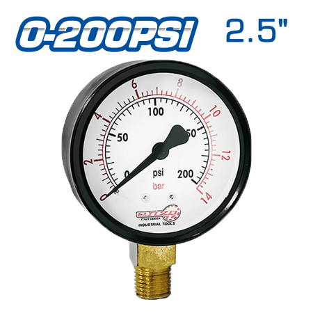 MANOMETRO DE AIRE 2.5PULG 0-200PSI