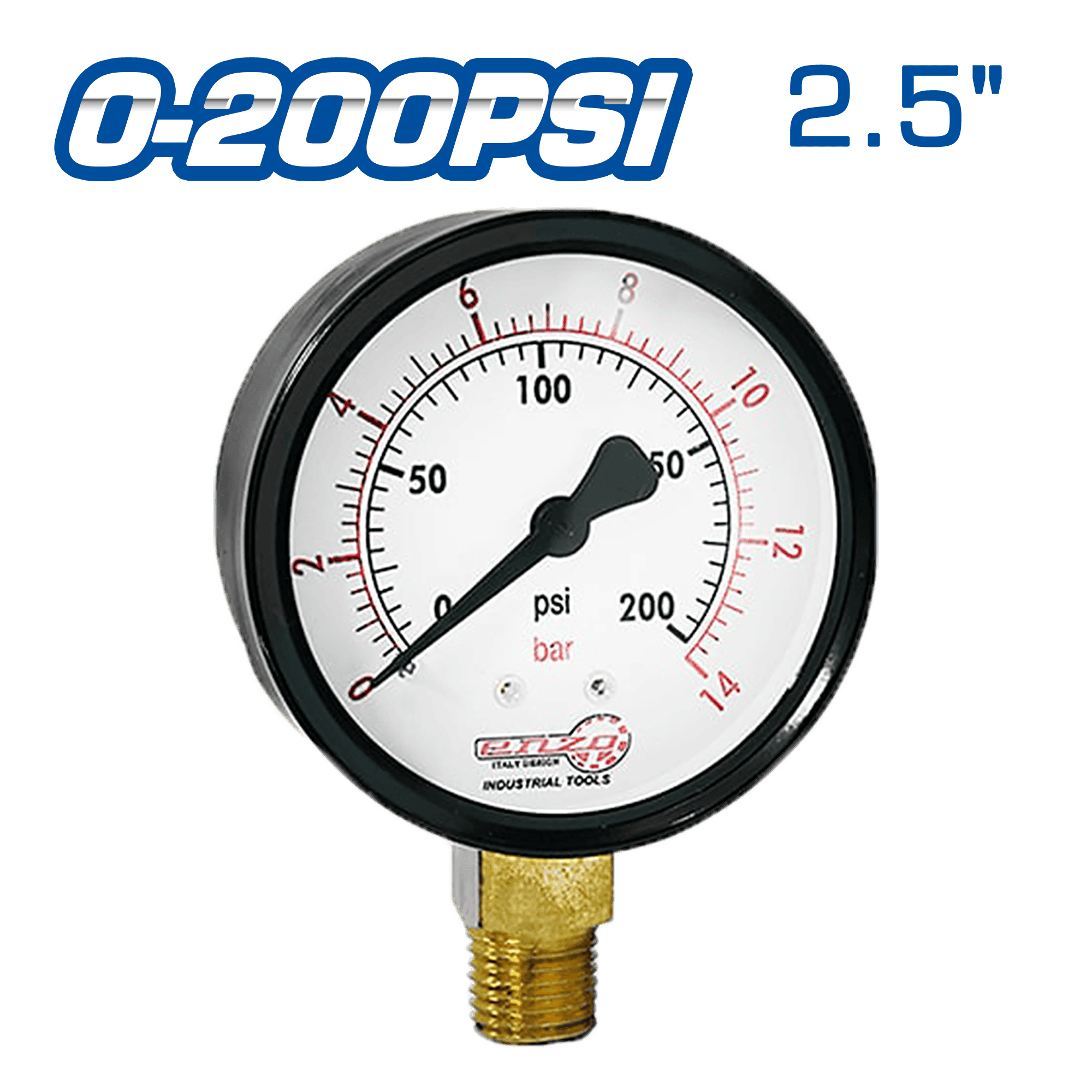MANOMETRO DE AIRE 2.5PULG 0-200PSI