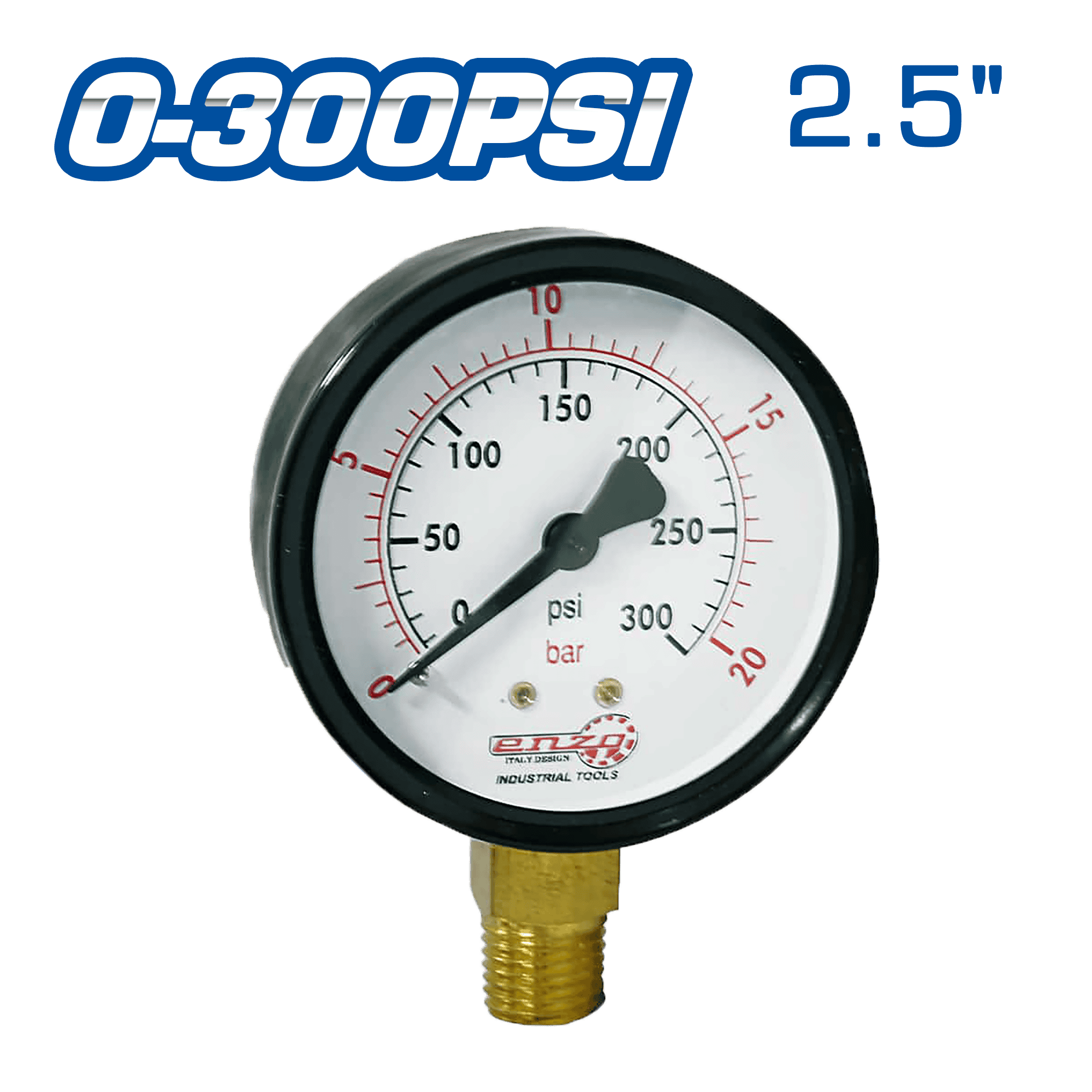 MANOMETRO DE AIRE 2.5PULG 0-300PSI