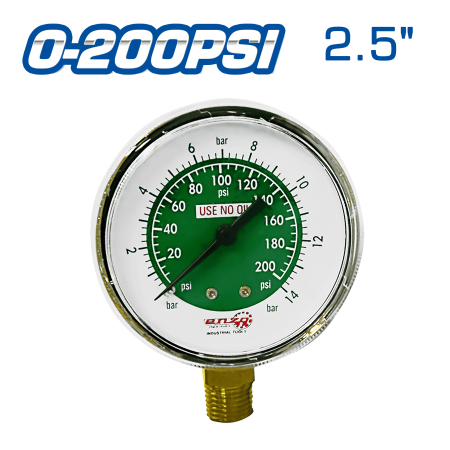 MANOMETRO DE OXIGENO 67MM 0-200PSI