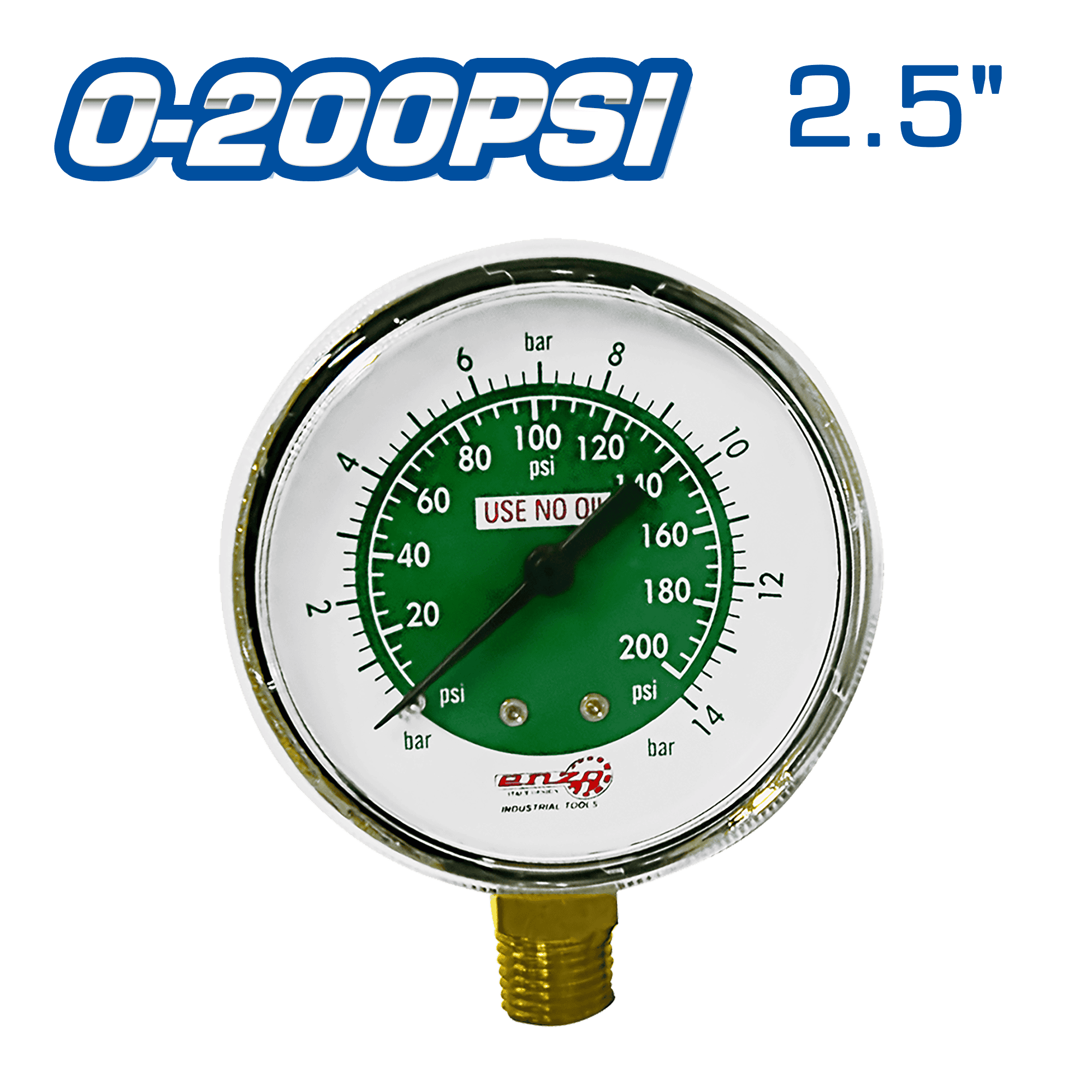 MANOMETRO DE OXIGENO 67MM 0-200PSI
