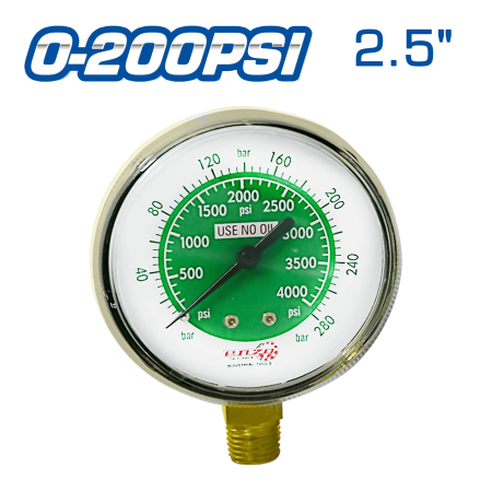 MANOMETRO DE OXIGENO 67MM 0-4000PSI