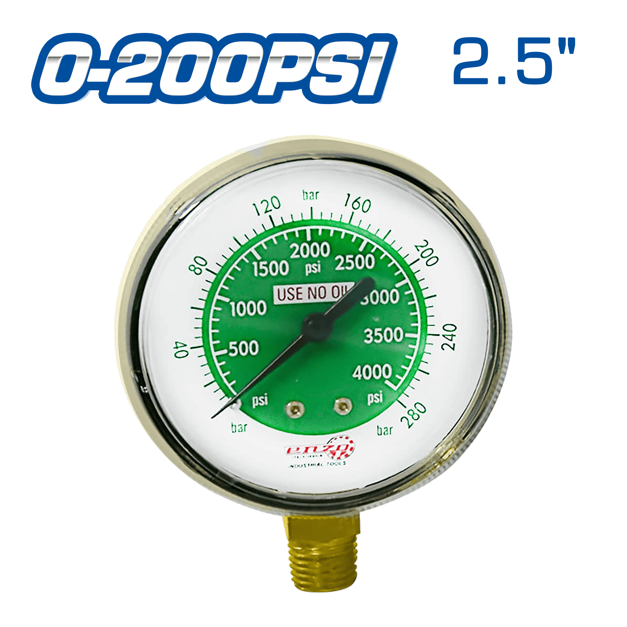 MANOMETRO DE OXIGENO 67MM 0-4000PSI