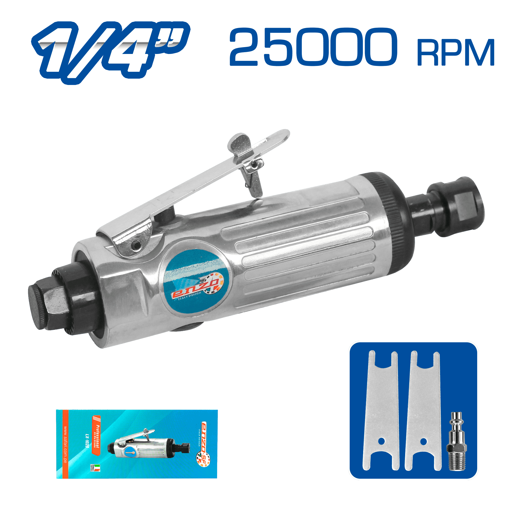 RECTIFICADORA NEUMATICA 1/4 90PSI 22000RPM