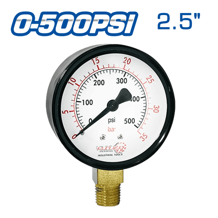 MANOMETRO DE AIRE 2.5PULG 0-500PSI