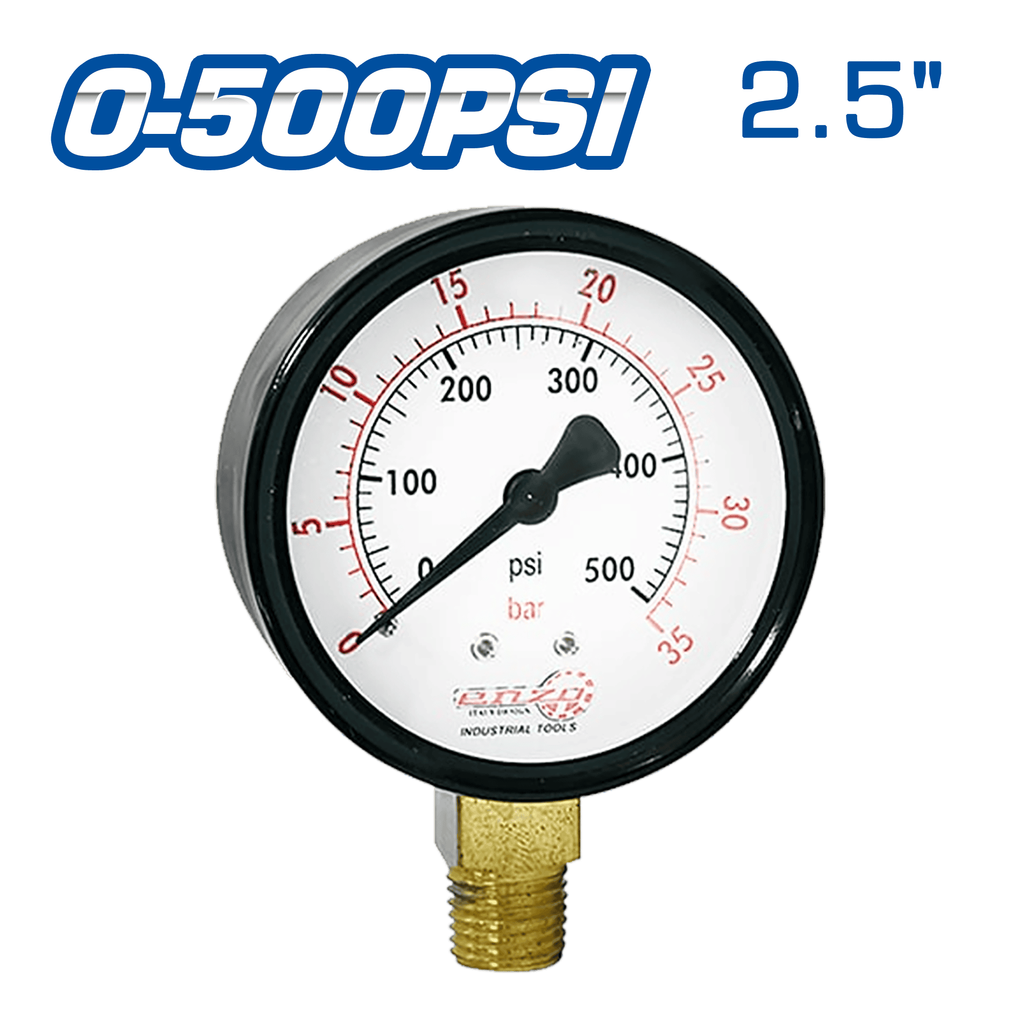 MANOMETRO DE AIRE 2.5PULG 0-500PSI